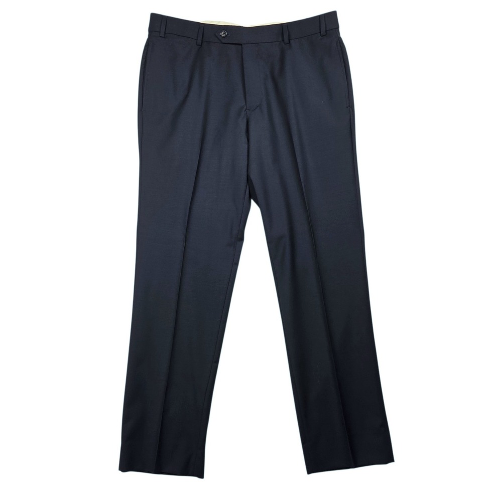 Brooks Brothers Dress Pants Mens 36x30 Navy Blue Regent Fit Wool Blend Trousers